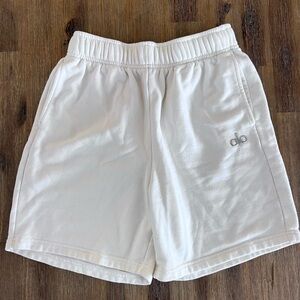 ALO Yoga White Athletic Shorts